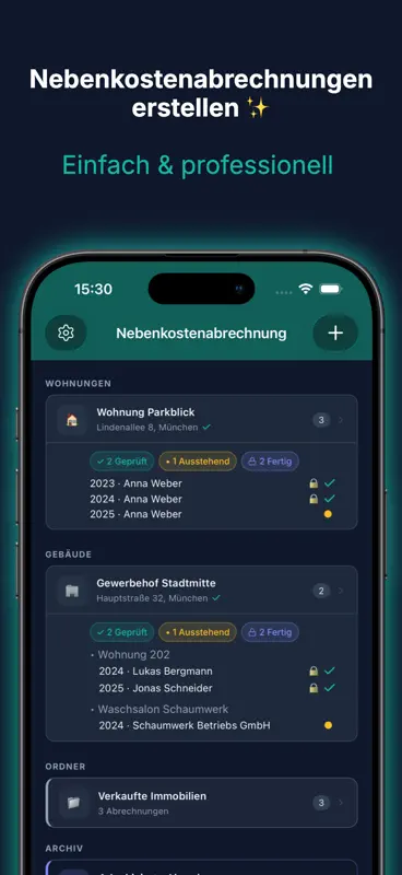 Nebenkosten für Vermieter screenshot 1 of 6