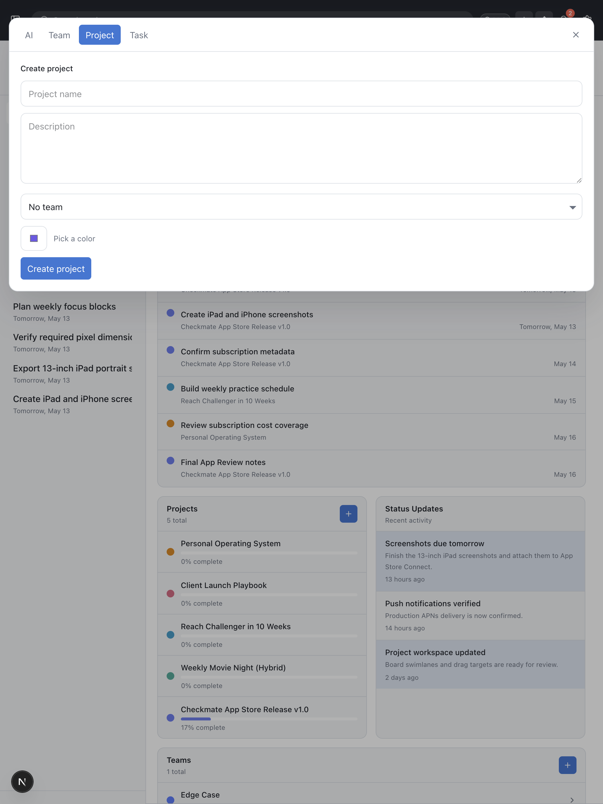 Checkmate: AI Task Planner