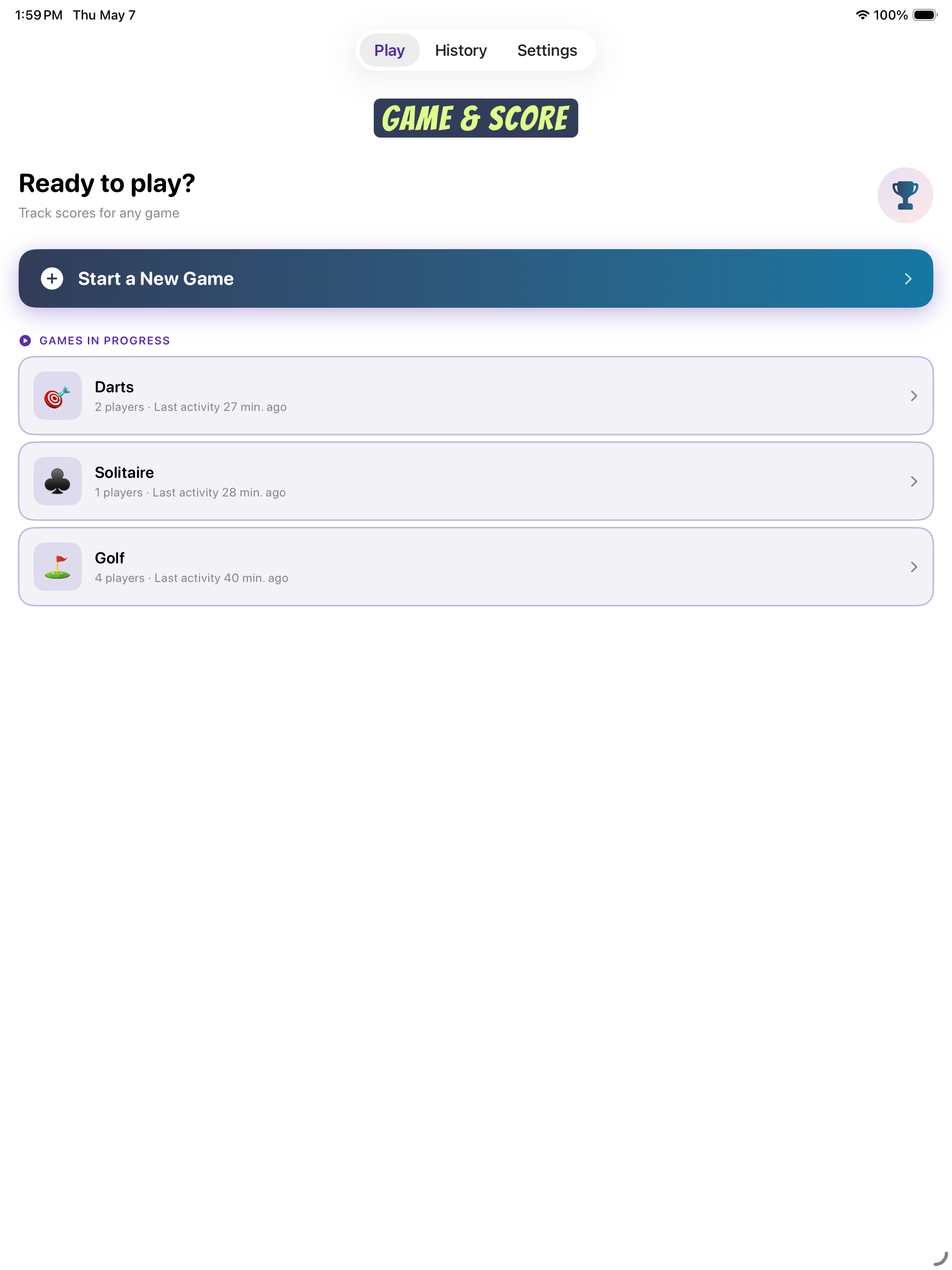 Game & Score screenshot 4
