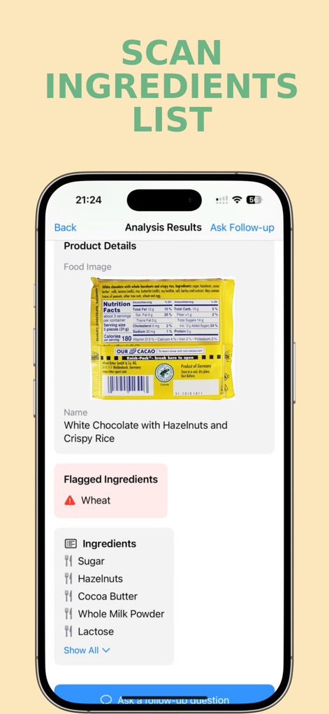 Gluten Free Food: AI Scanner - Food & Drink App | MWM