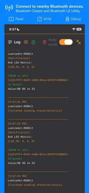 LuminaSet Bluetooth Utility screenshot 4