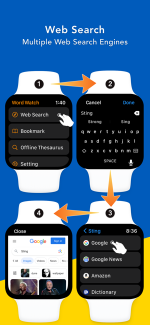 ‎Word Watch – Screenshot des Handgelenkwörterbuchs