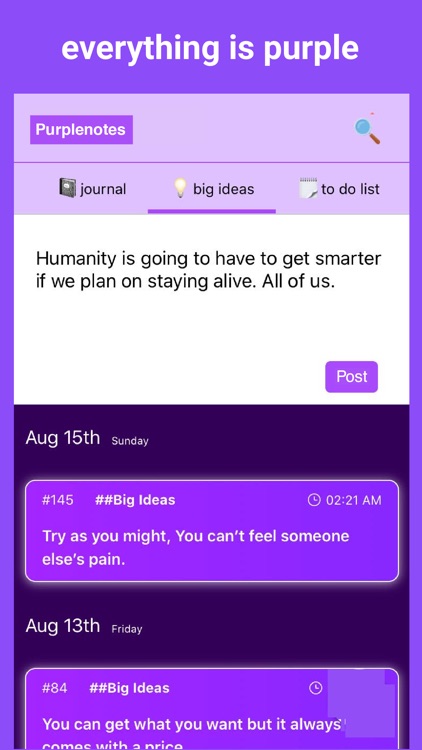 Purplenotes: 30-Second Logbook screenshot-3