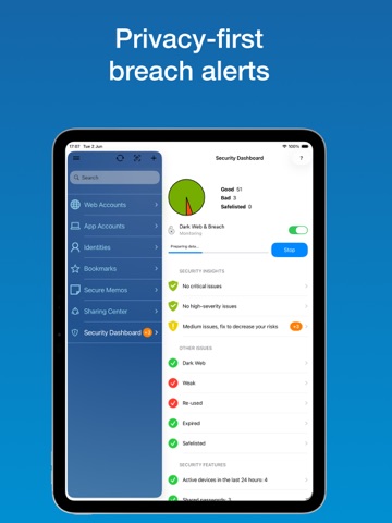 Sticky Password Manager & Safe iPad screenshot