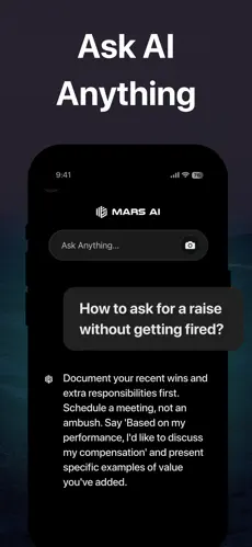 Mars AI ask anything screen
