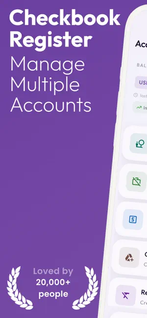 Checkbook Register - ReconLog screenshot 1