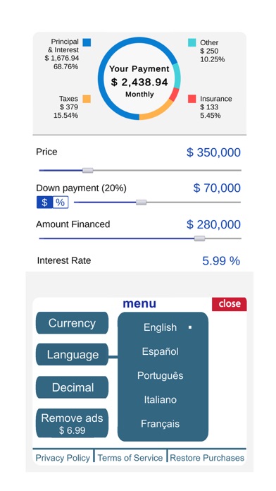Payment CaIculator Screenshot