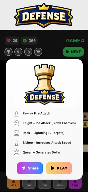 Rook Tower TD: Chess Defense screenshot 2