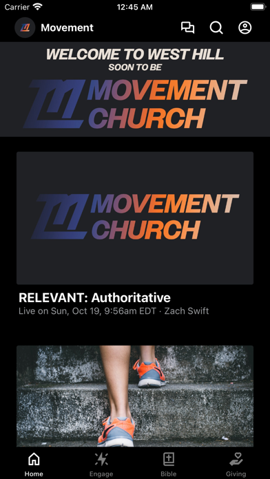 Movement Church Wooster app screenshot