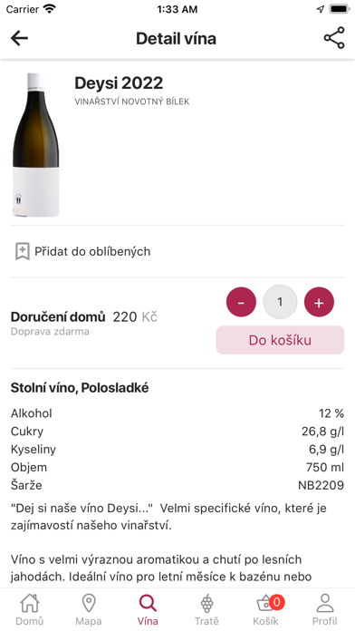 Víno z Čejkovic Screenshot