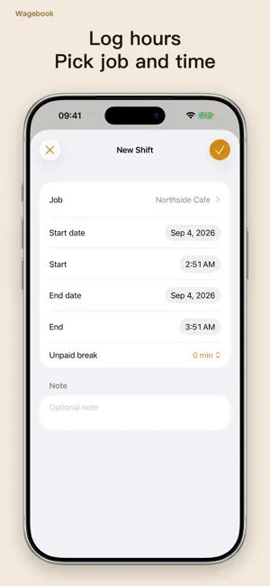 Wagebook: Hours Tracker screenshot 2