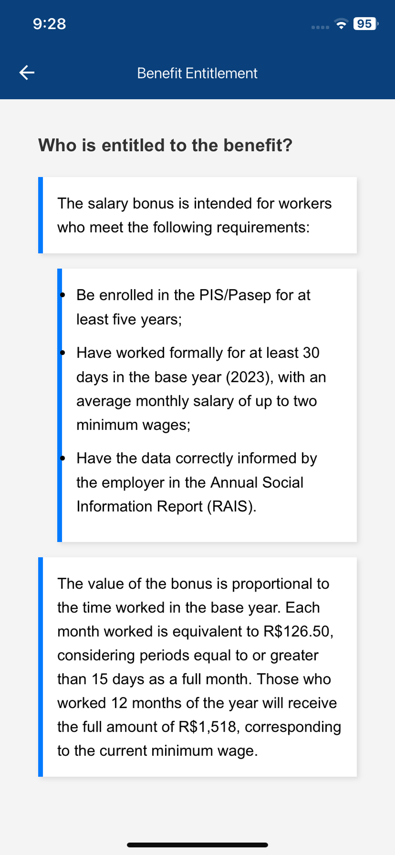 PIS PASEP Abono Salarial Info screenshot 5