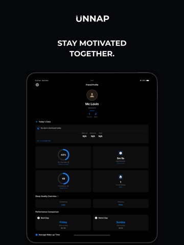 UNNAP iPad screenshot