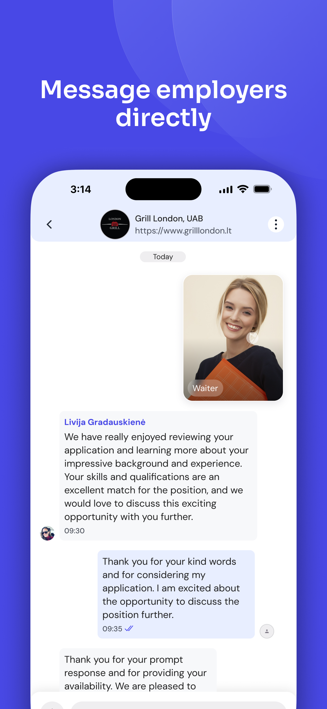 Oftet: Video job platform screenshot 4