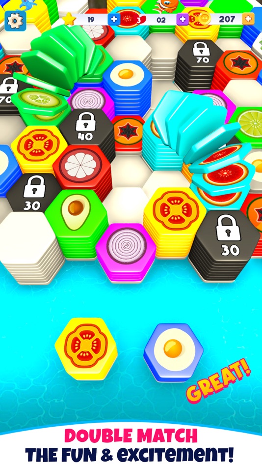 #4. Hexa Sort: Puzzle Sorting Game (iOS) Által: muhammad faisal jabbar