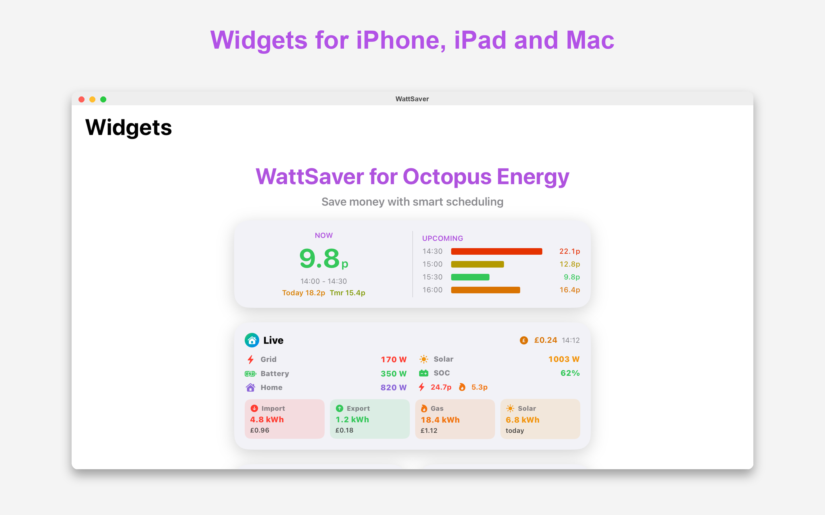 WattSaver for Octopus Energy