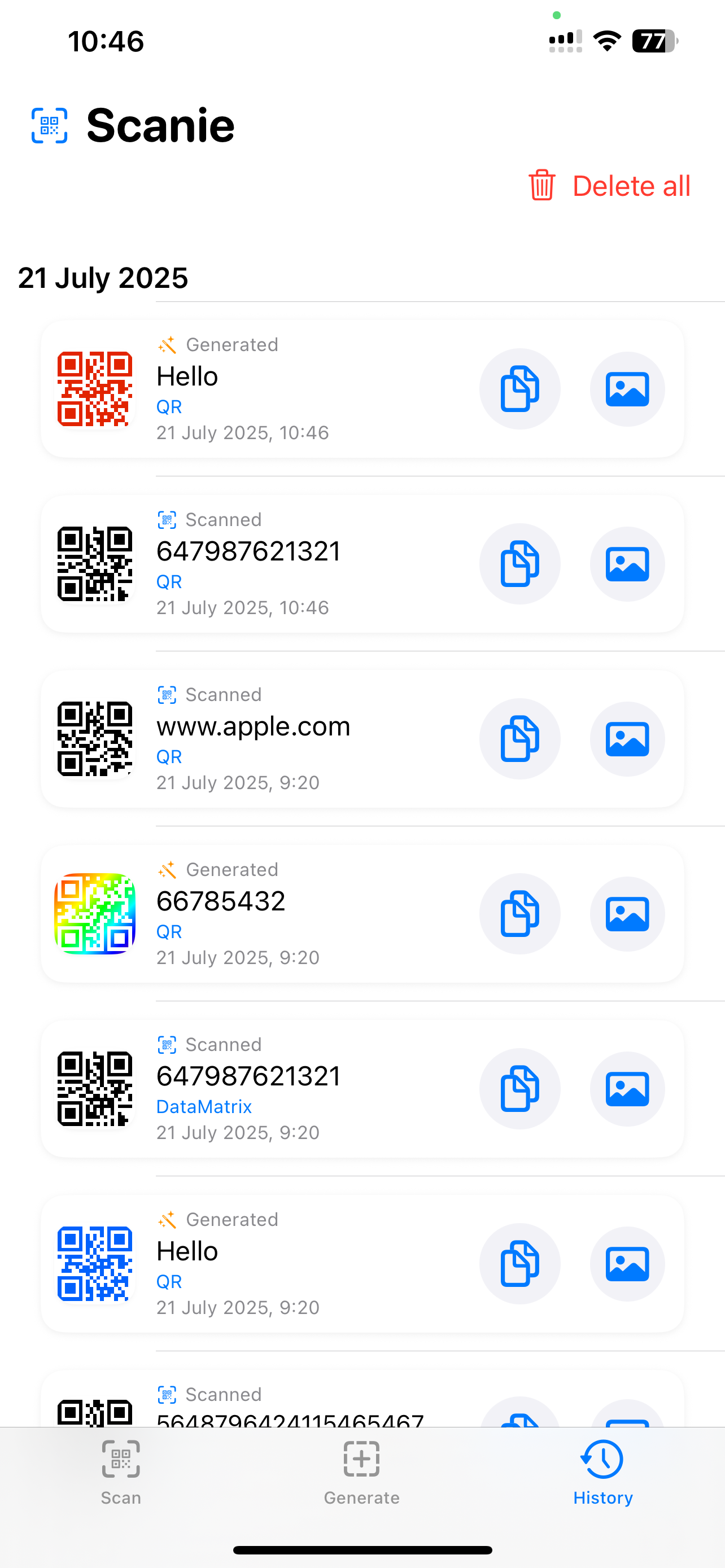 Scanie - Scan and Make QR