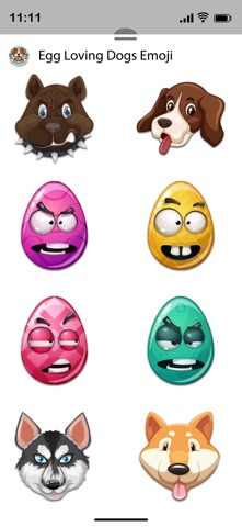 Egg Loving Dogs Emoji app screenshot 3