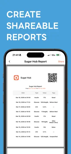 Capture d'écran de Sugar Hub: Glucose & Insulin sur iPhone 5