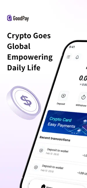 GoodPay-穩定幣卡與加密貨幣錢包 screenshot 1