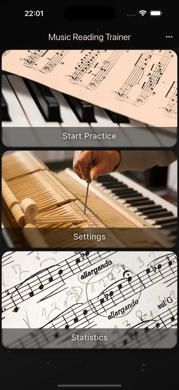 Screenshot #1 pour Music Reading Trainer