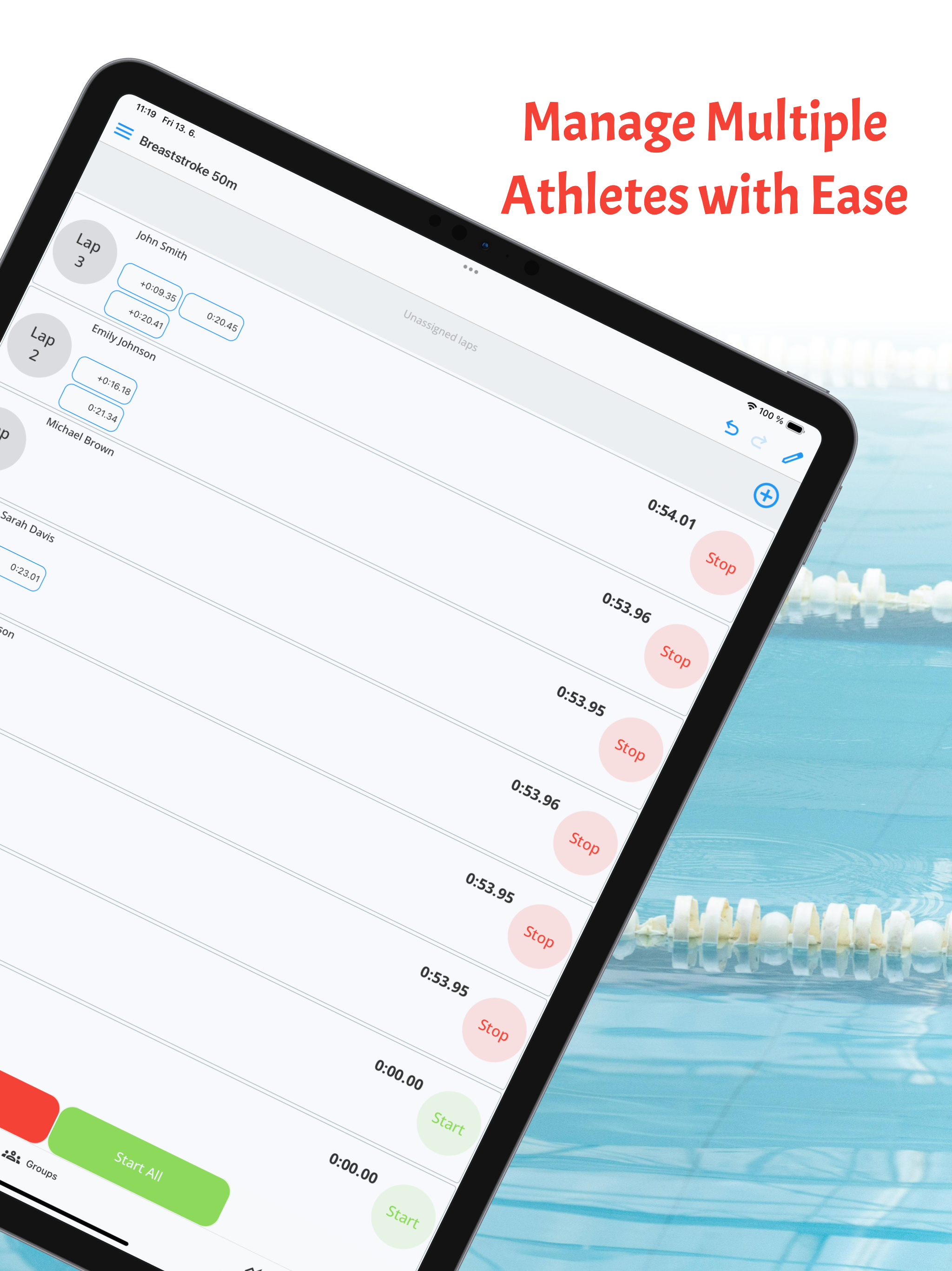 Racewatch Athlete Timer