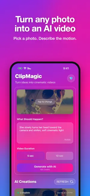 ClipMagic - AI Video Generator screenshot 1