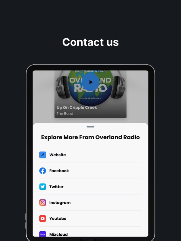 Overland Radio iPad screenshot 3 - Entertainment app