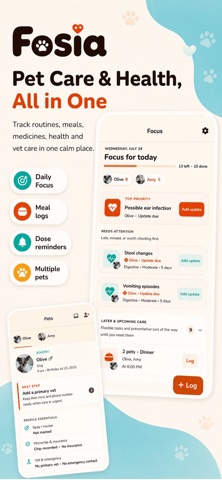Fosia: Pet Health Tracker screenshot