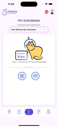 Practica en Linea App screenshot