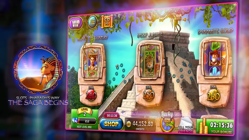 Screenshot von Slots Pharaoh's Way Casino App auf dem iPhone 1