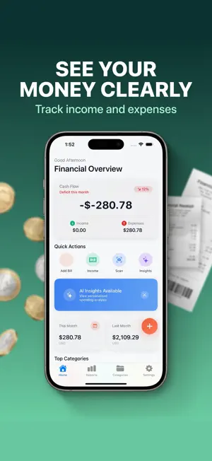 Bill Organizer Expense Tracker screenshot 1