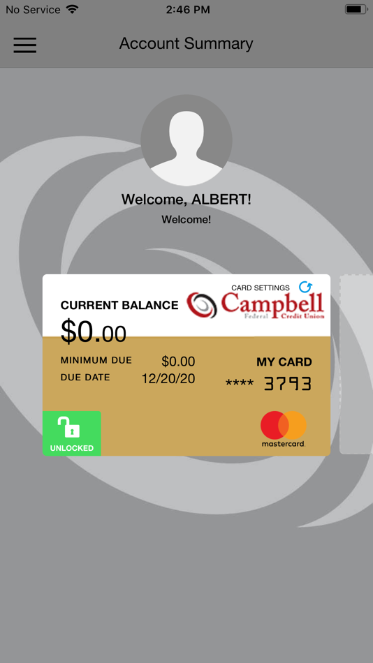 #3. CFCU Cards (iOS) 由: Campbell Federal Credit Union
