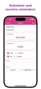 Nail Tech Appointment App screenshot