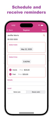 Nail Tech Appointment App Screenshot 2 of 4