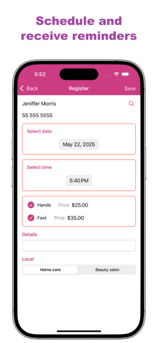 Nail Tech Appointment App Screenshot 2 of 4