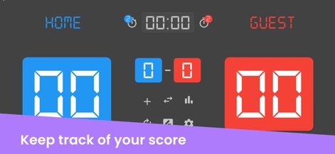 Volley Scoreboard - See how Volley Scoreboard presents clear team scores and quick score adjustment buttons for seamless real-time tracking.