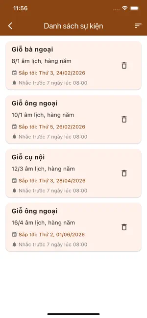 Nhắc Lịch Âm screenshot 3