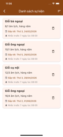 Nhắc Lịch Âm screenshot