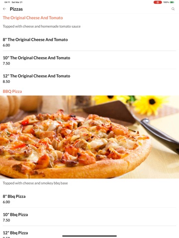 Pizza Giorgio iPad screenshot