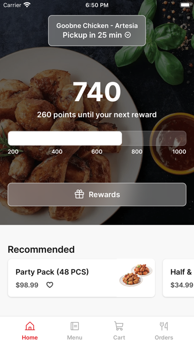 Goobne Chicken iPhone screenshot 1 - Food & Drink app