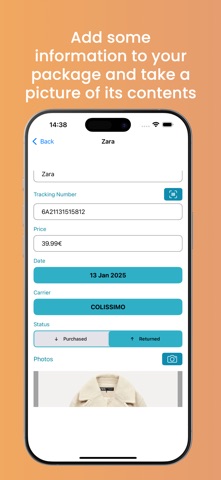 Parcel Tracker N Lister iPhone screenshot