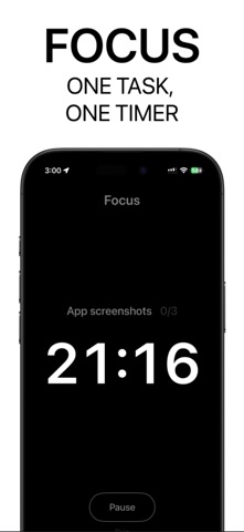 Focus to do: PomoTask Screenshot 1 of 5
