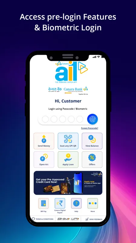 Canara ai1- Mobile Banking App screenshot 1 of 9