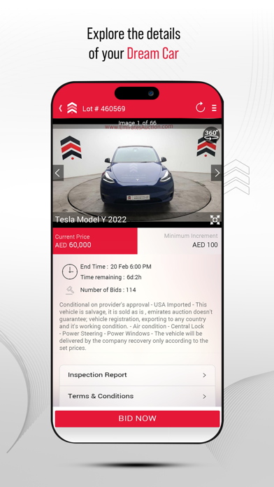 Emirates Auction Screenshot