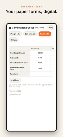 fiche. recipe & costing Screenshot 5 of 6