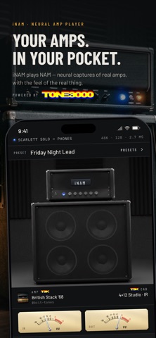iNAM: NAM Guitar Amp Player app screenshot