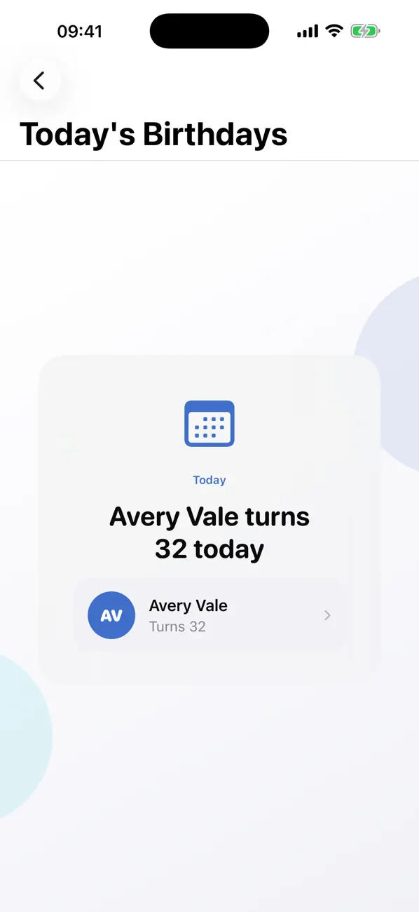 Screenshot #3 pour Today's Birthdays