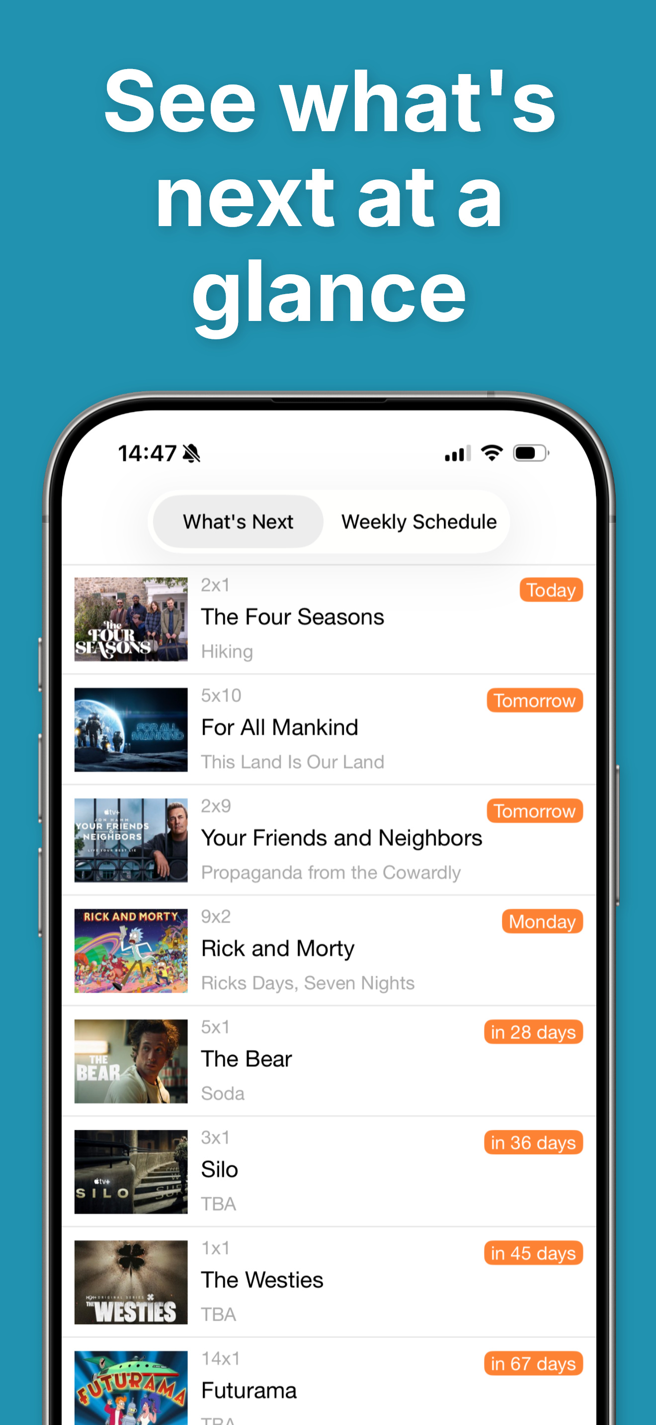 Next Episode - Track TV Shows