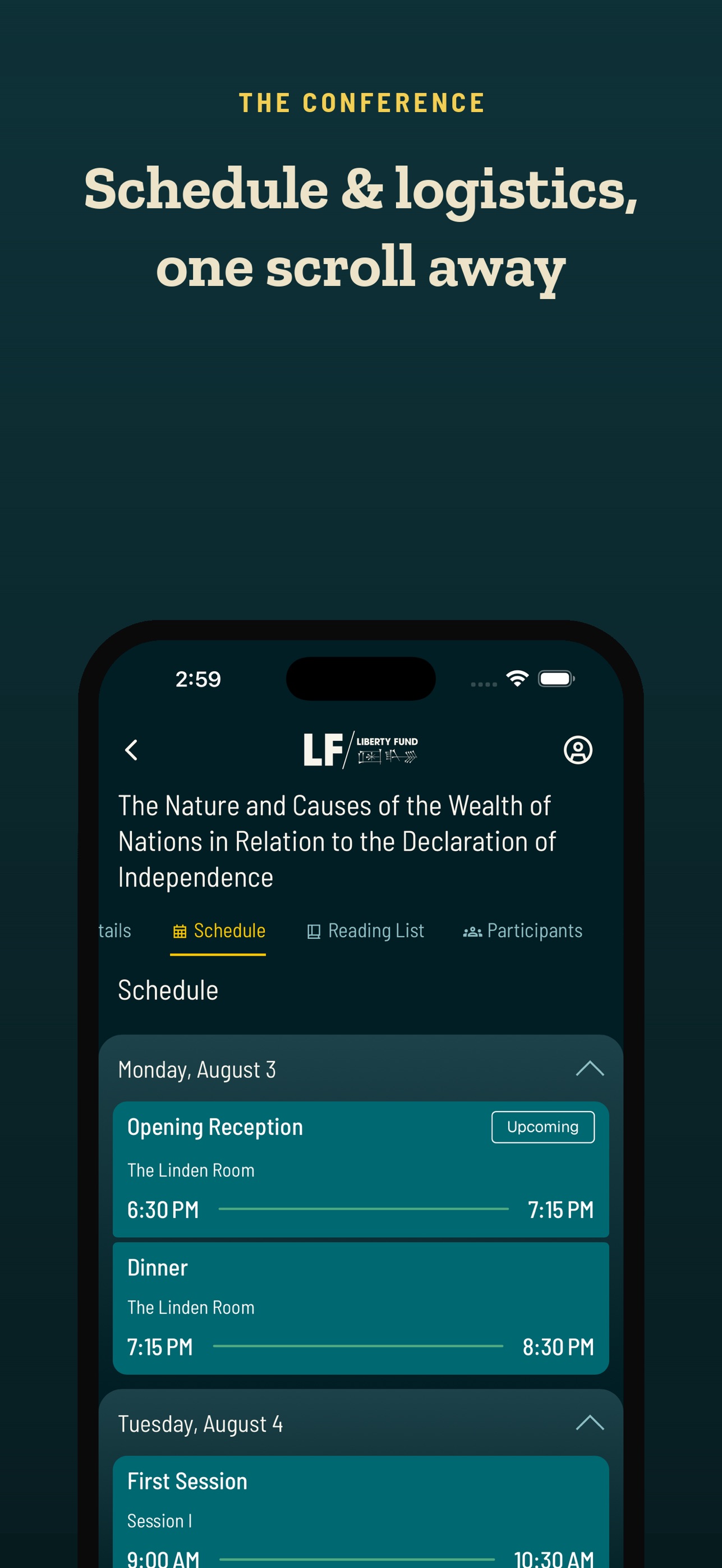 Screenshot 3 of Liberty Fund Conferences